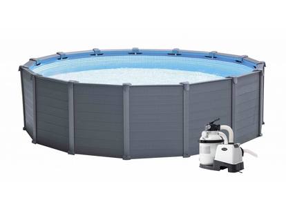 INTEX Frame Pool Graphite 4,78 x 1,24m z filtracją piaskową