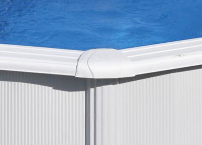 GRE Zapasowa osłona słupka bocznego basenu 120 cm - część EM - biała