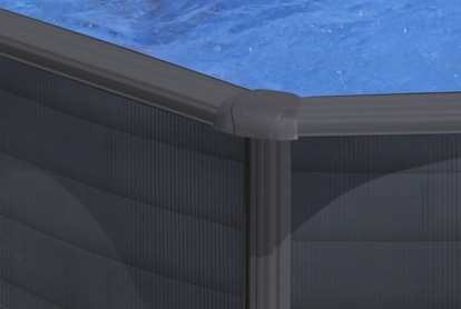 GRE Zapasowa osłona słupka bocznego basenu 120cm - część EM - grafit
