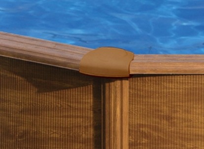 GRE Zapasowa osłona górna słupka basenowego 132cm brązowa - część TPL+TP