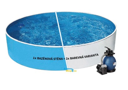 Basen AZURO NIEBIESKI / BIAŁY 3,6 x 0,9m + filtracja piaskowa 4,5m3/godz