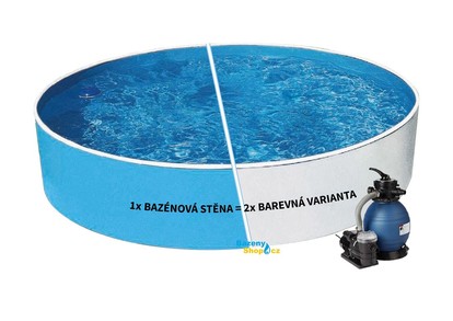 Basen AZURO NIEBIESKI / BIAŁY 4,6 x 0,9m + filtracja piaskowa 4,5m3/godz