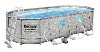 Basen Bestway Stone Swim Vista o wymiarach 5,49 x 2,74 x 1,22 m zestaw