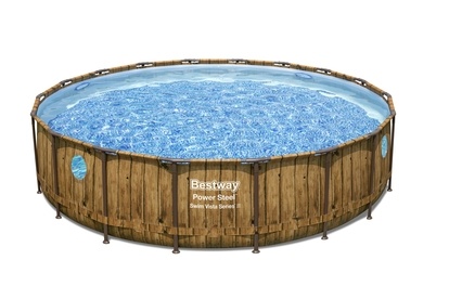 Basen Bestway Wood Swim Vista z konstrukcją o wymiarach 5,49 x 1,22 m zestaw