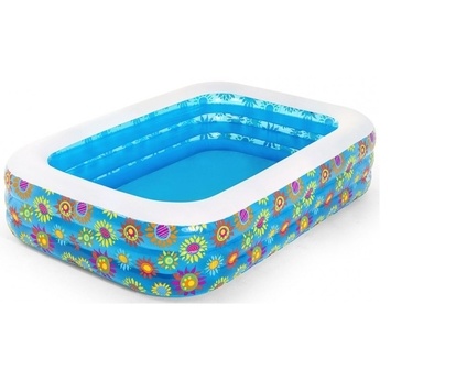 Bestway 54120 Family Pool Nadmuchiwany basen Happy Flora, 229 x 152 x 56 cm