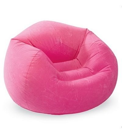 INTEX 68569 Dmuchane krzesło Beanless Bag Krzesło różowe