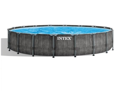 INTEX Prism Frame Premium Greywood 5,49 x 1,22 m zestaw z akcesoriami