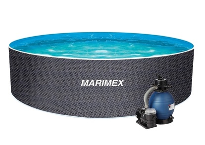 Basen Orlando 3,66 x 0,91 m - motyw RATTANOWY, z filtracją piaskową 4,5 m3/godz.