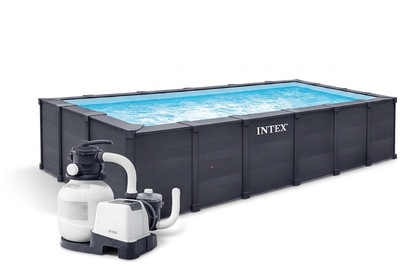 Basen INTEX RECT Graphite 6 x 3 x 1,24m z filtrem piaskowym