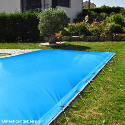 Dmuchana pokrywa do basenu zimowego POOLSANA AIR PROTECT niebieska, prostokąt 8,00 x 4,00 m