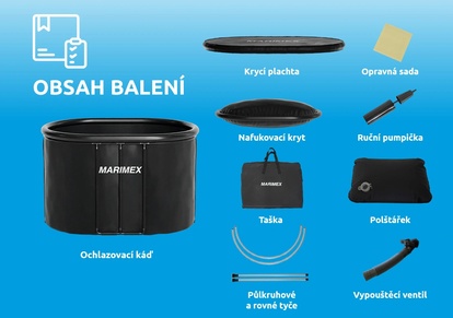 Obsah balení oválné ochlazovací kádě Marimex